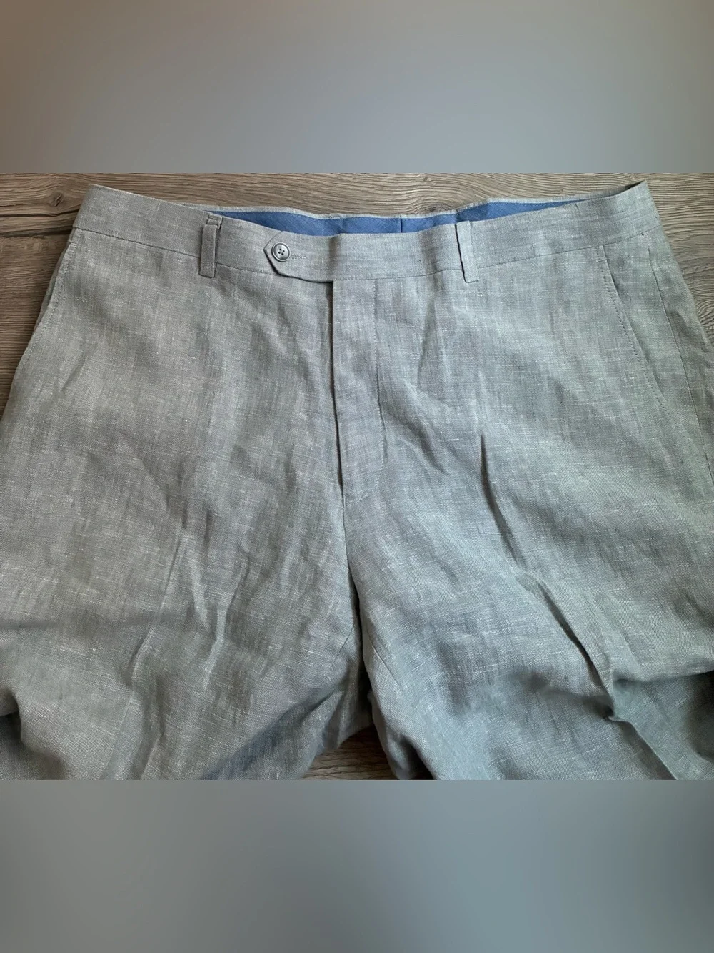 Tommy Hilfiger Mens Hall Modern Fit Linen Blend Suit Pants Gray 36x32